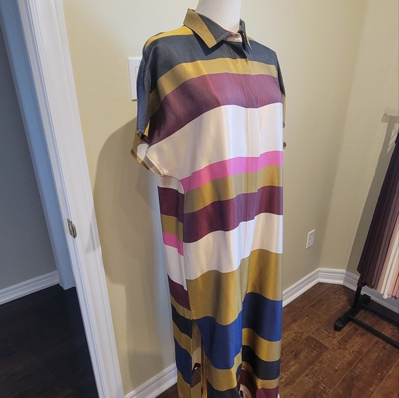 H&M multi colour shirt dress in size 4 - Picture 4 of 6